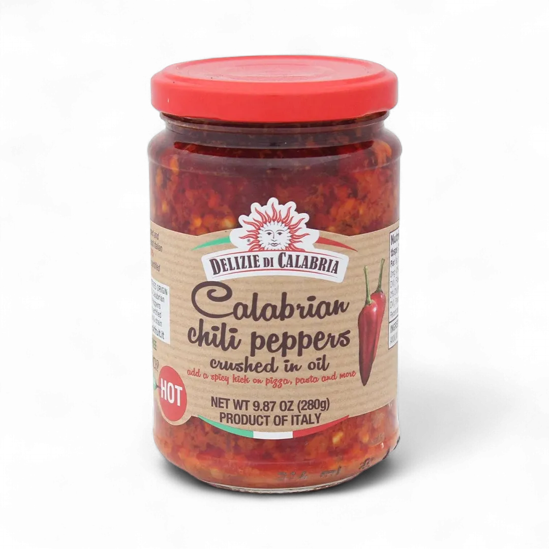 Delizie Di Calabria Whole Calabrian Long Peppers in oil, 9.87oz (280gm)