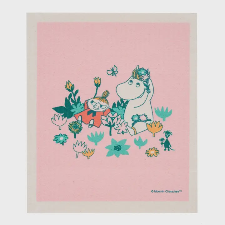 Moomin - Snorkmaiden & Little My, Swedish Cellulose Dishcloth
