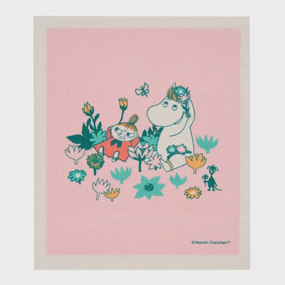 Moomin - Snorkmaiden & Little My, Swedish Cellulose Dishcloth