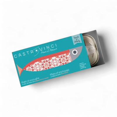 Castrovinci Anchovy Fillets in Olive Oil w/ Chili- 1.7oz