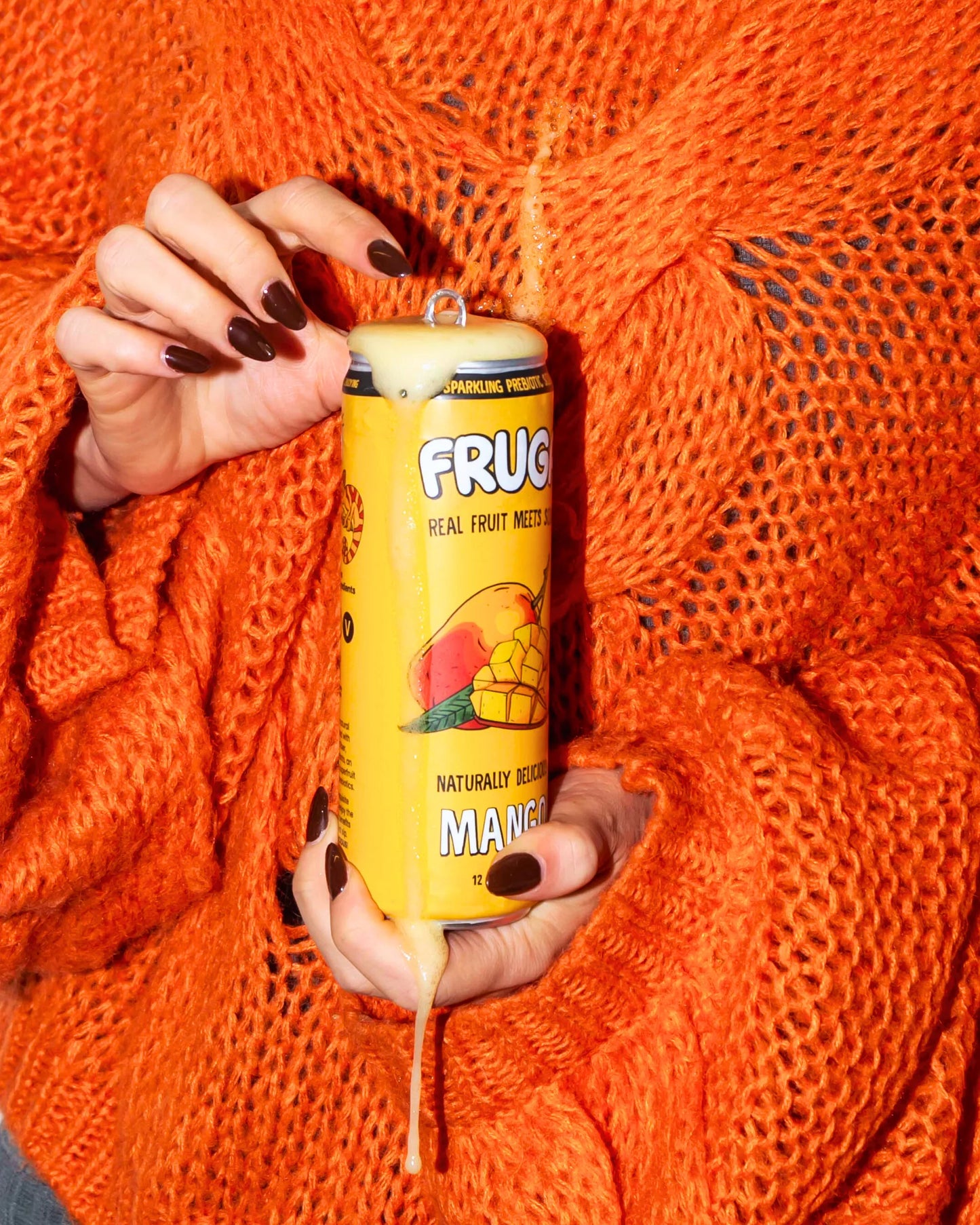 Fruga Mango Prebiotic Soda, 12 oz.
