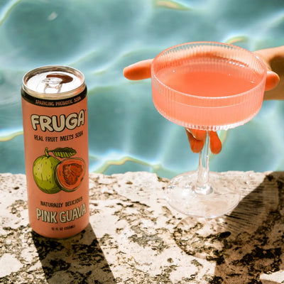 Fruga Pink Guava Prebiotic Soda, 12 oz.