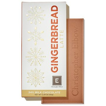 Christopher Elbow Gingerbread Latte Milk Chocolate Bar, 2.29 oz.