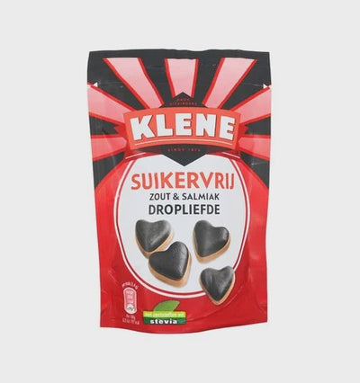 Klene Sugar Free Licorice Salt & Salmiak Hearts, 3.7 oz.