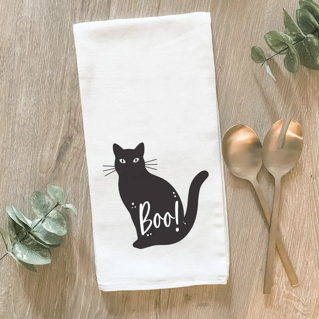 Halloween Black Cat - Cotton Tea Towel