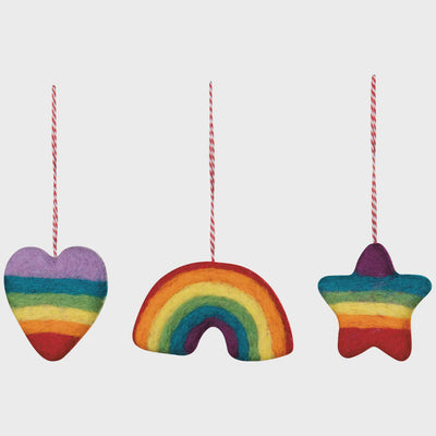 Love is Love Assorted Felt Chritsmas Tree Ornaments