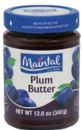 Maintal Plum Butter Fruit Spread, 12 oz.