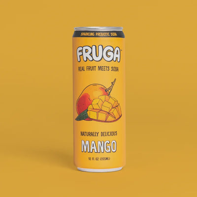 Fruga Mango Prebiotic Soda, 12 oz.