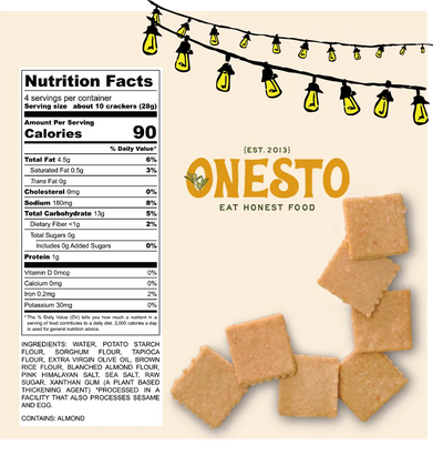 Onesto Gluten-Free Sea Salt Crackers