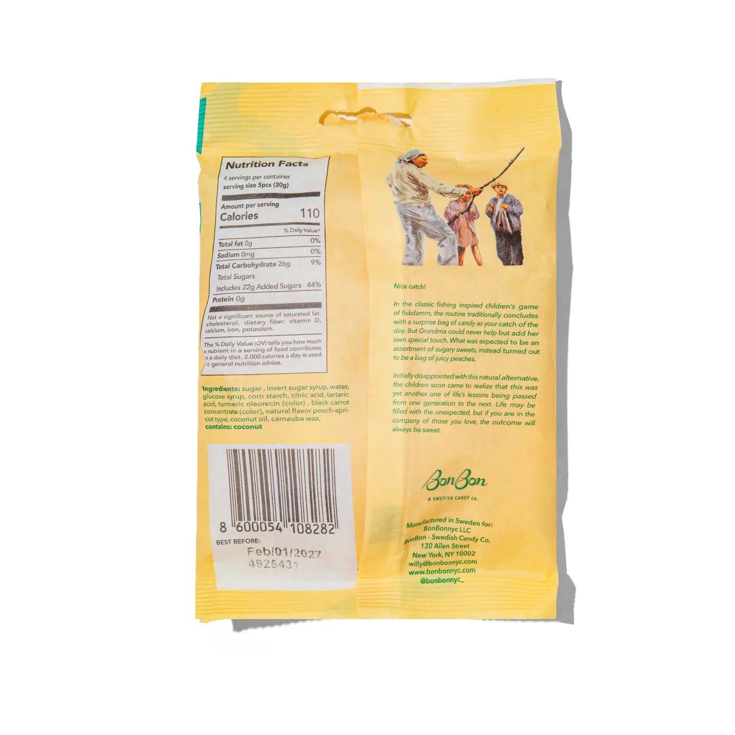 Sour Peach Fish - Swedish Candy 5.2oz (150g)