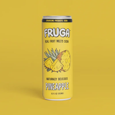 Fruga Pineapple Prebiotic Soda, 12 oz.