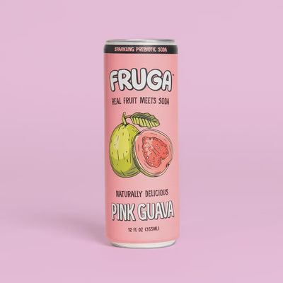 Fruga Pink Guava Prebiotic Soda, 12 oz.