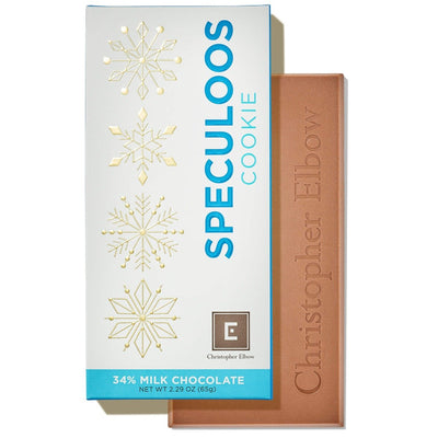 Christopher Elbow Milk Chocolate Bar with Speculoos Cookies, 2.65 oz.