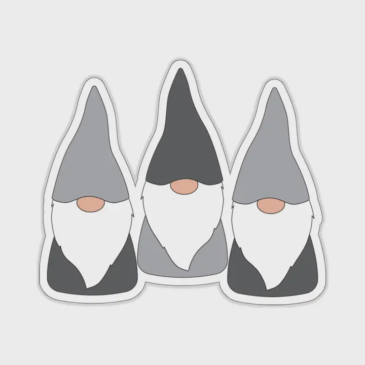 Gray Scandinavian Gnomes Sticker