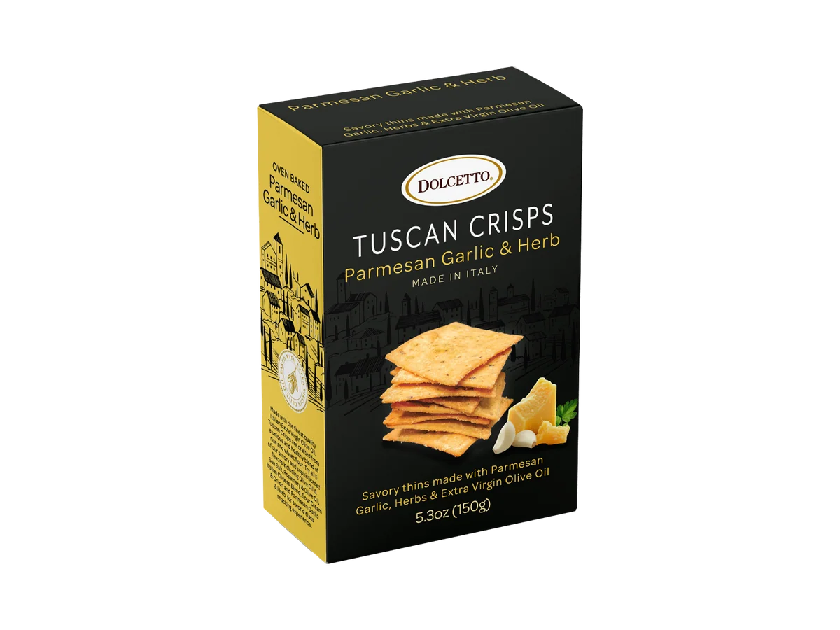 Dolcetto Tuscan Crisps with Parmesean Garlic & Herb, 5.3 oz.
