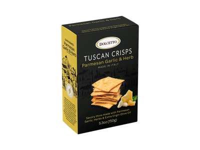 Dolcetto Tuscan Crisps with Parmesean Garlic & Herb, 5.3 oz.