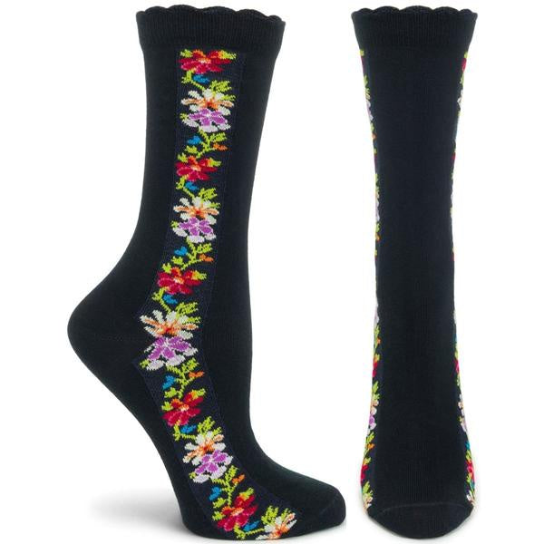 Ozone Nordic Stripe Socks, Black