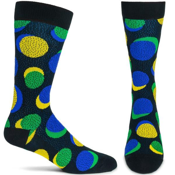Ozone Men's Socks, Black Spots 'n' Dots