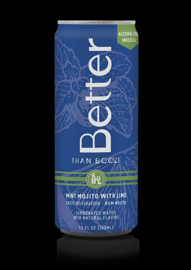 Better Than Booze Mint Mojito with Lime Alcohol Free Mocktail, 12 oz.