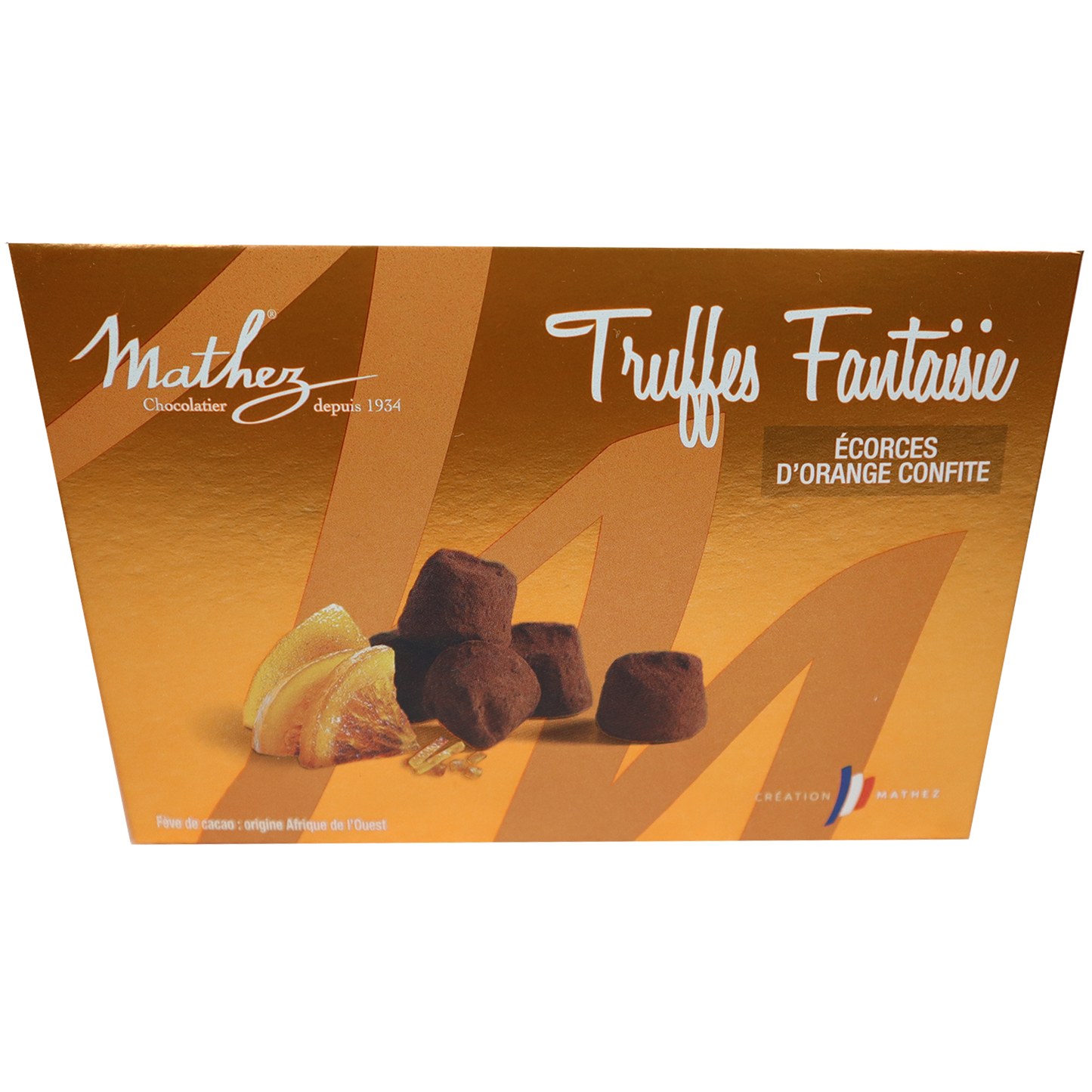 Mathez Candied Orange Peel Cocoa-Powdered Truffles, 250 g