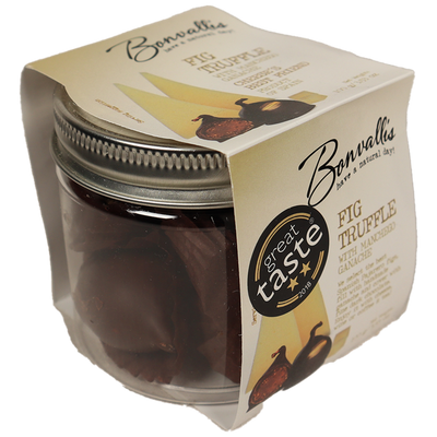 Bonvallis Dark Chocolate-Covered Manchego Truffle Figs, 3.52 oz.