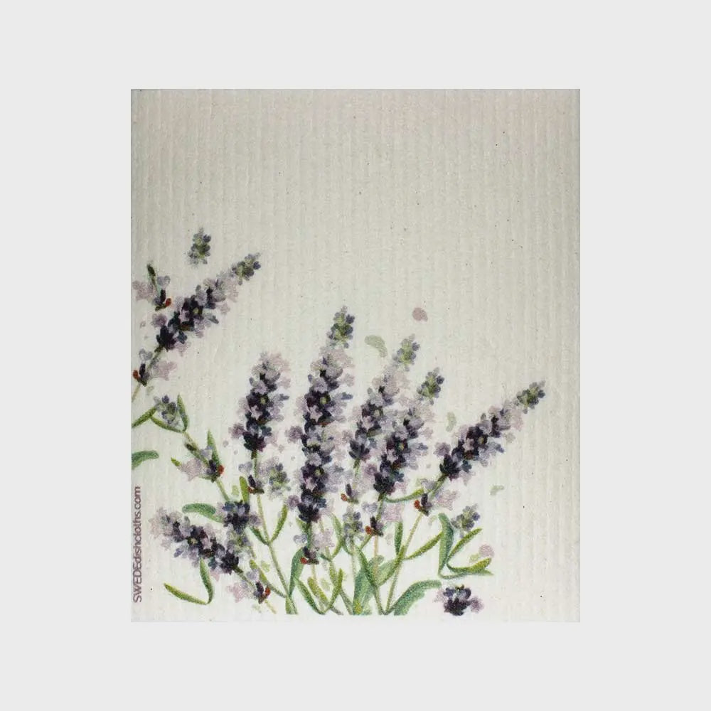 Lavender Flowers Swedish Cellulose Dishcloth