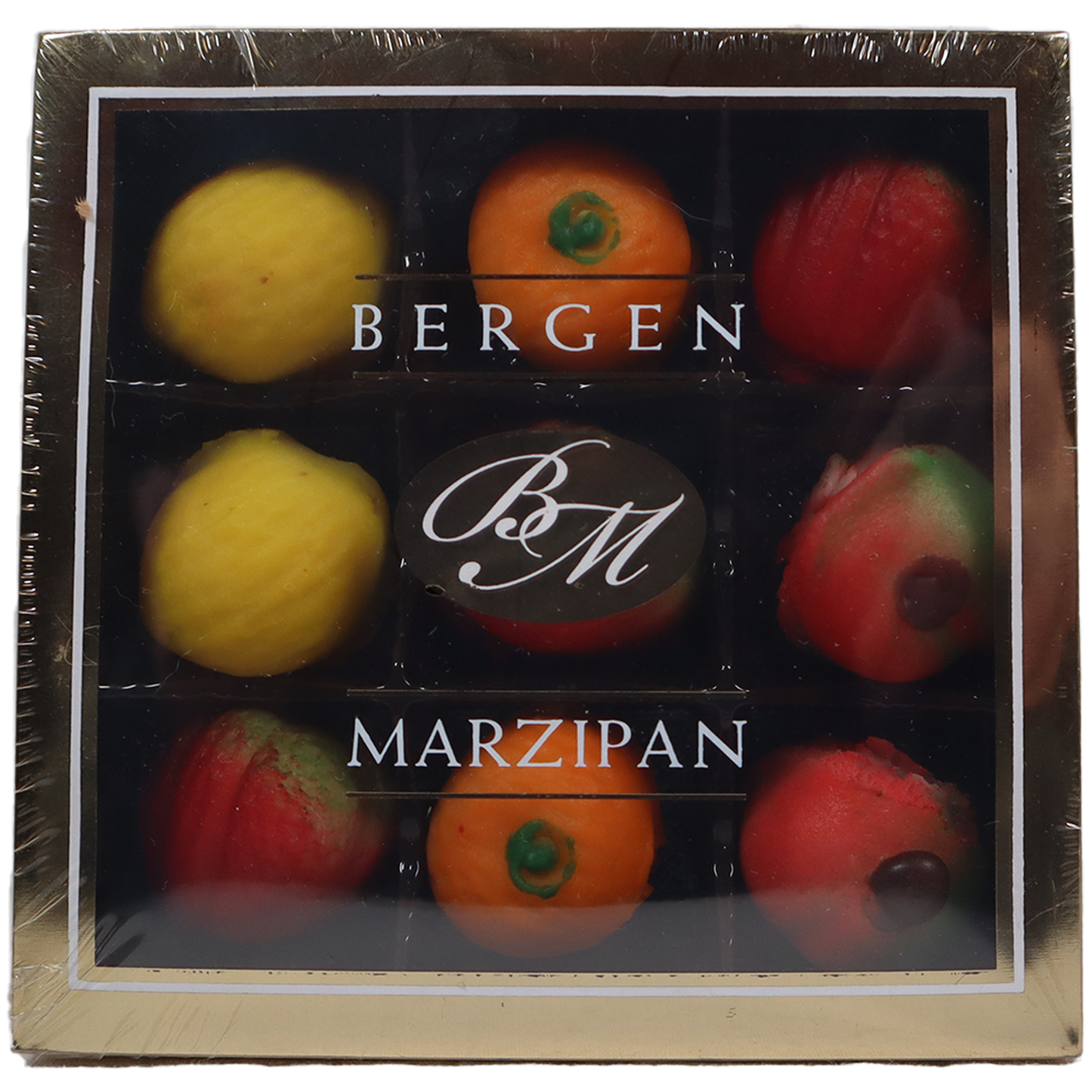 Bergen Marzipan Fruits, 9pc box