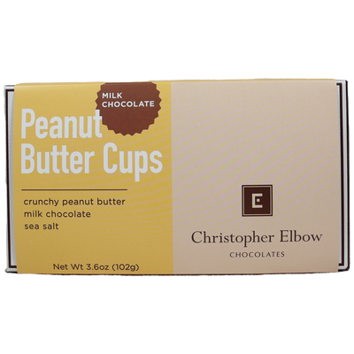 Christopher Elbow 8pc Peanut Butter Cups, Milk Chocolate