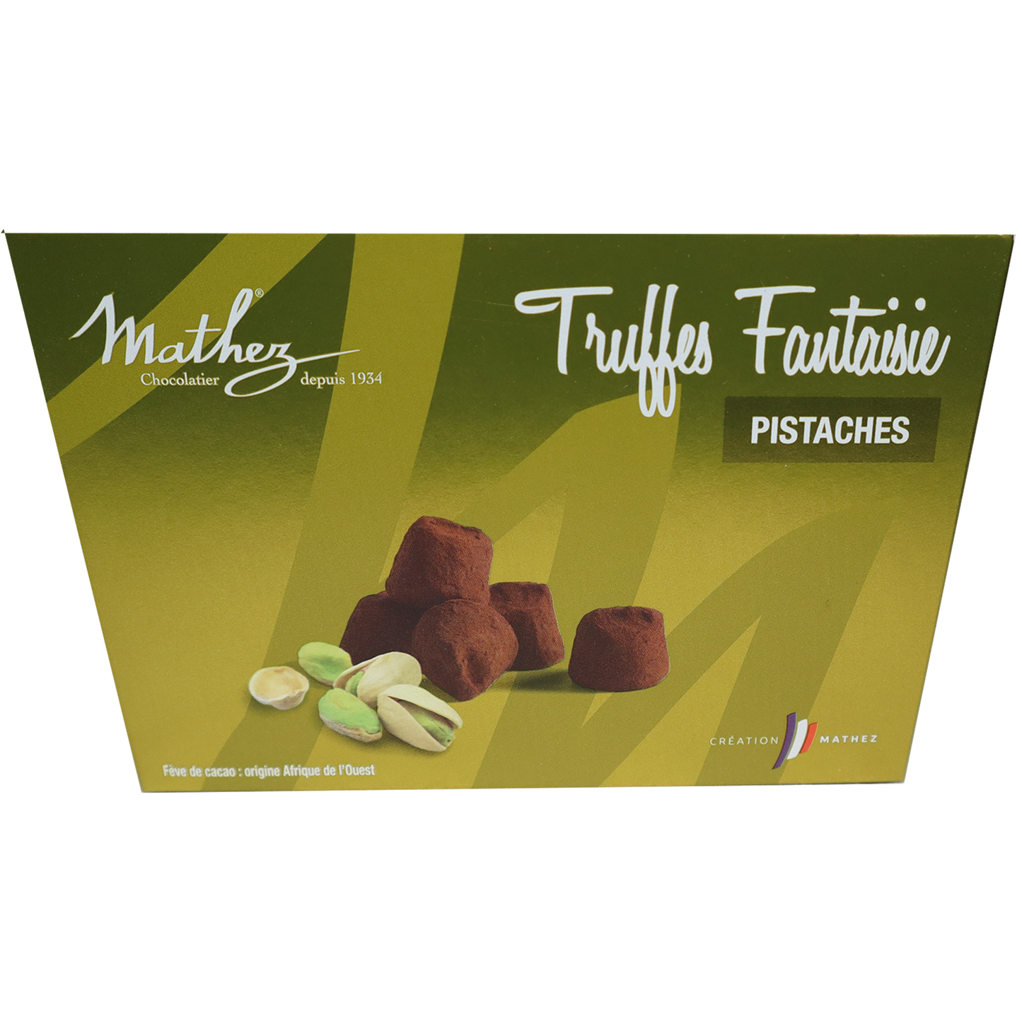 Mathez Pistachio Cocoa-Powdered Truffles, 250 g