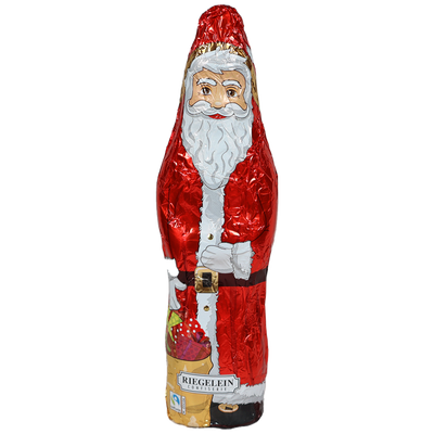 Riegelein Hollow Chocolate Santa 6.5", 2.1 oz.