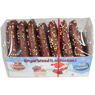 Chocolate Lebkuchen Hearts w/Sprinkles, 7.58 oz.