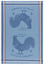 Rooster Francaise Jacquard Dish Towel