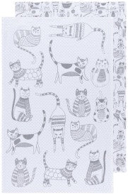 Purr Party Floursack Dish Towels, Set of 2