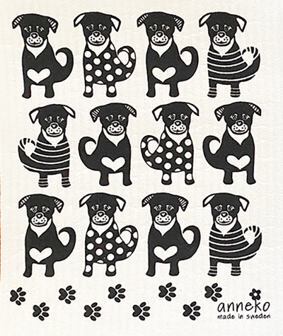 Black Dogs Swedish Cellulose Dishcloth