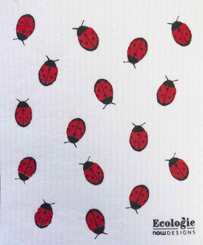 Fly Away Ladybug Swedish Cellulose Dishcloth