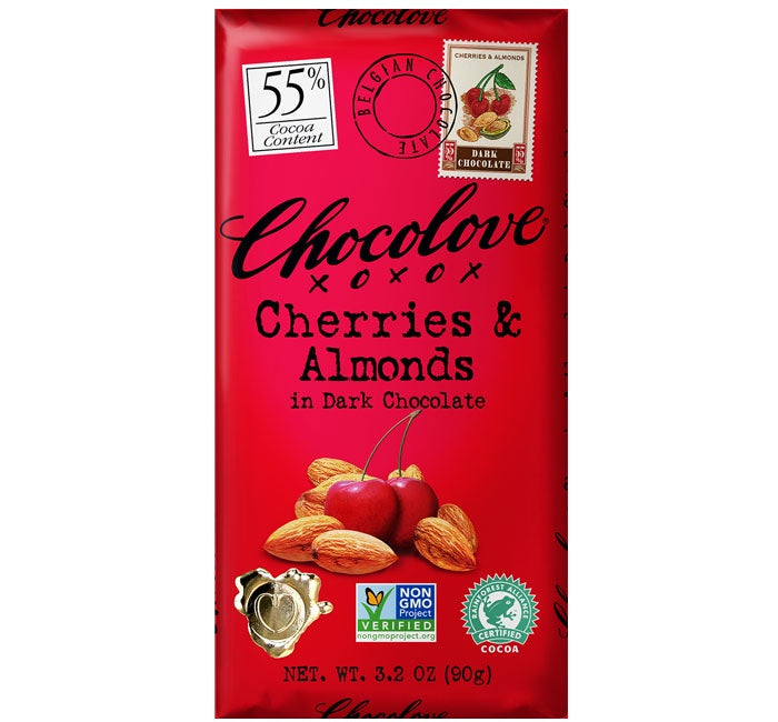 Chocolove Cherries & Almond, 3.2 oz.