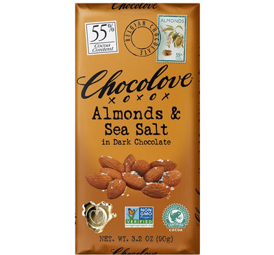 Chocolove Almond and Sea Salt Chocolate, 3.2 oz.