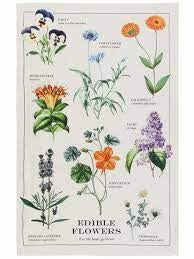 Edible Flowers Dishtowel