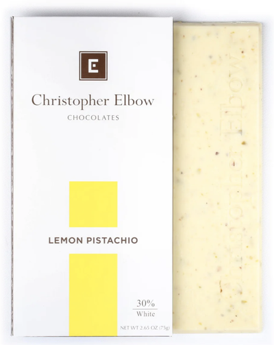 Christopher Elbow Lemon Pistachio White Chocolate Bar, 2.65 oz.