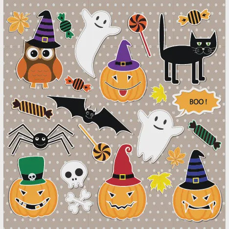 Halloween Collage Swedish Cellulose Dishcloth