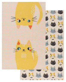 Meow Meow Dish Towels, Set of 2