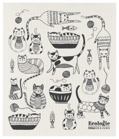 Purr Party Swedish Cellulose Dishcloth