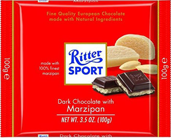 Ritter Sport Marzipan Dark Chocolate Bar